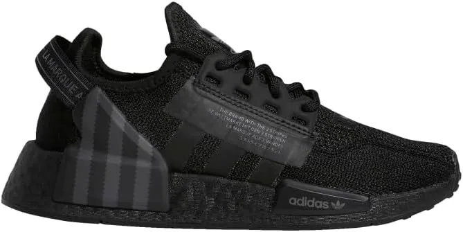 adidas Kids Boys NMD R1 V2 Lace Up Sneakers Shoes Casual - Black - Size 4 M