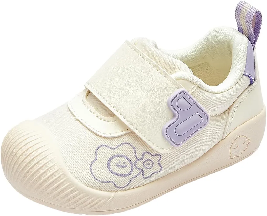 Balabala Baby Infant Boys Girls Sneakers Lightweight Breathable Hook & Loop Walking Shoes