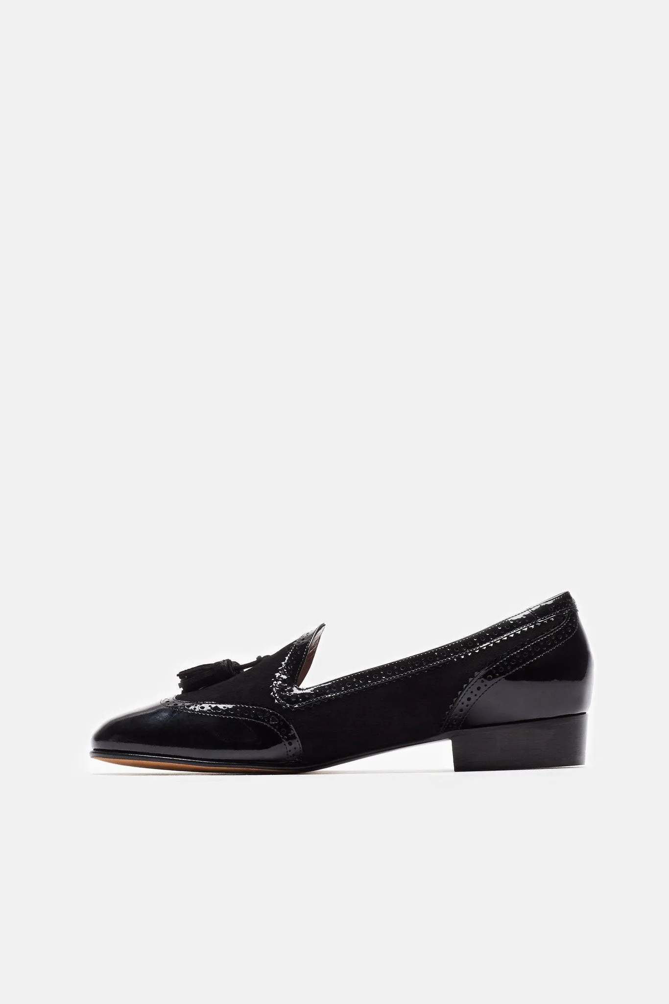Billie - Black Patent/Black Kid Suede