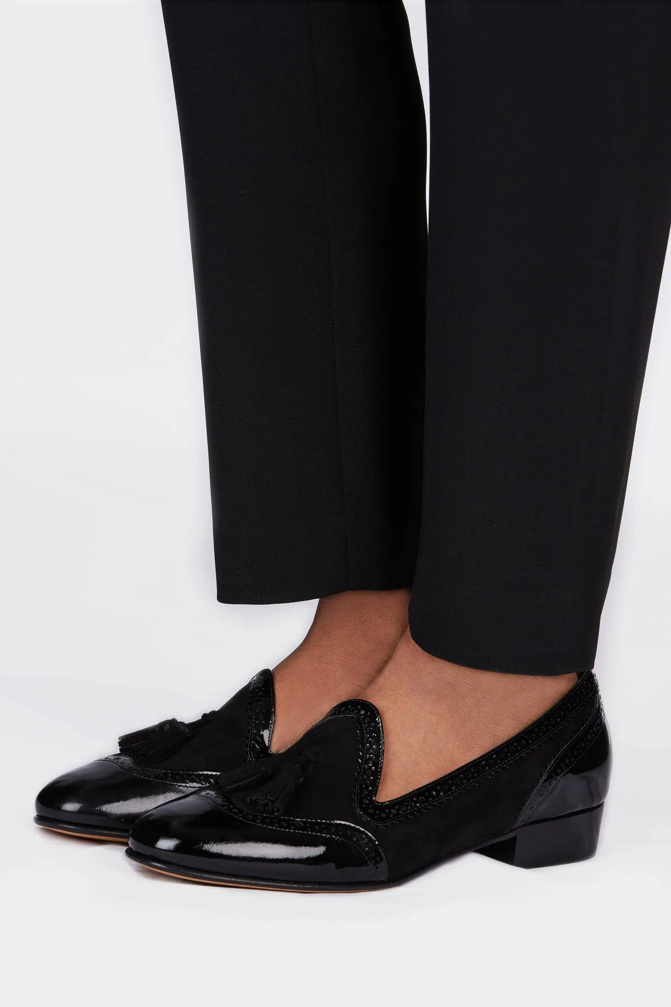 Billie - Black Patent/Black Kid Suede