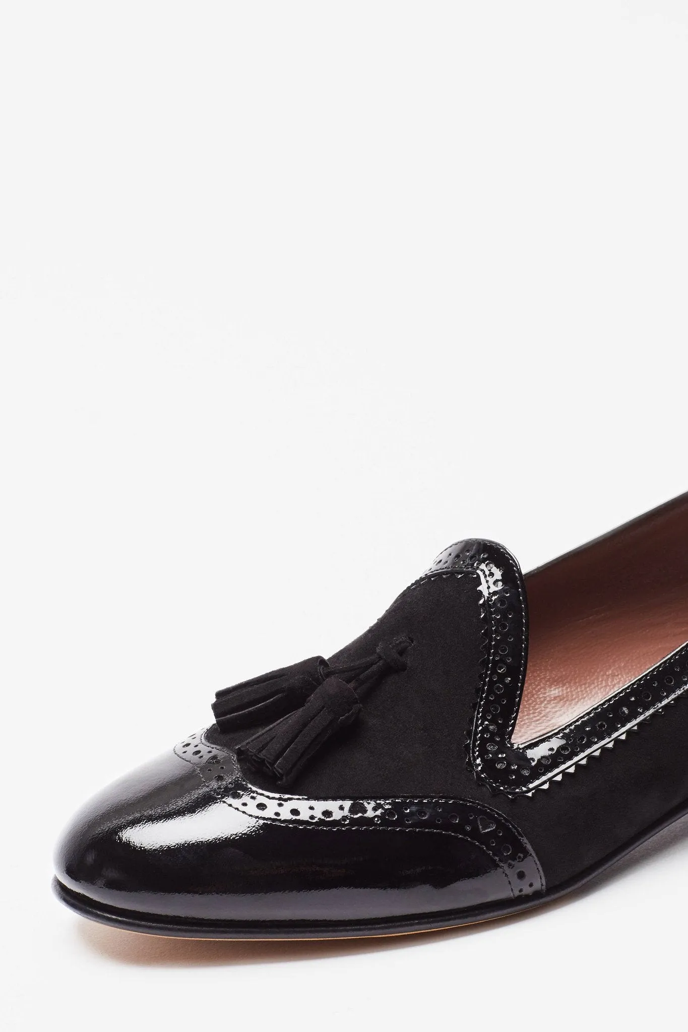 Billie - Black Patent/Black Kid Suede