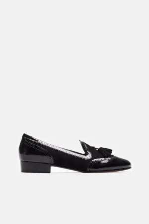Billie - Black Patent/Black Kid Suede