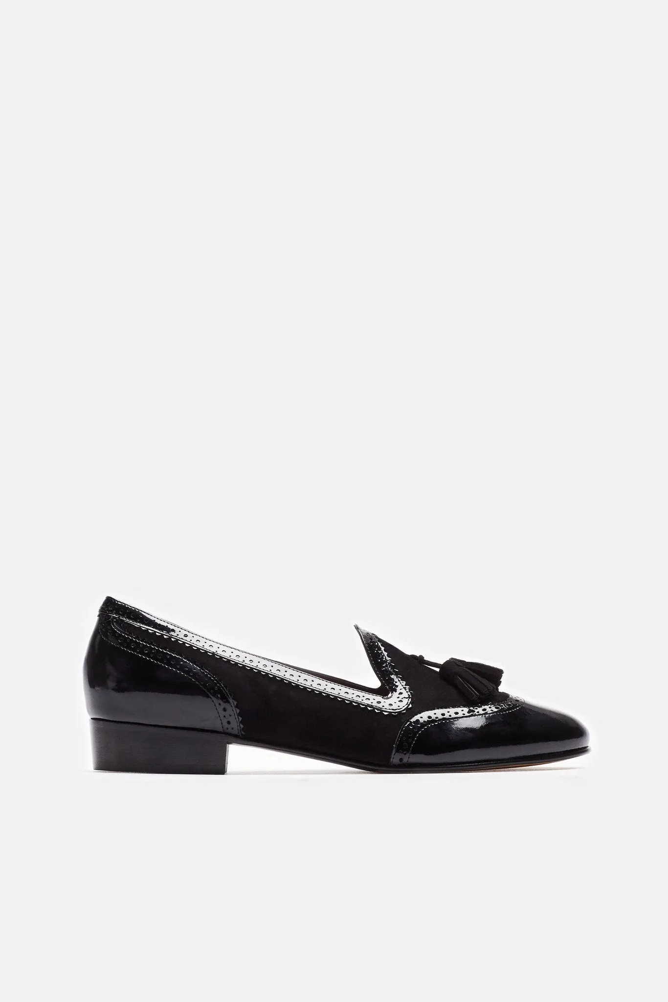 Billie - Black Patent/Black Kid Suede