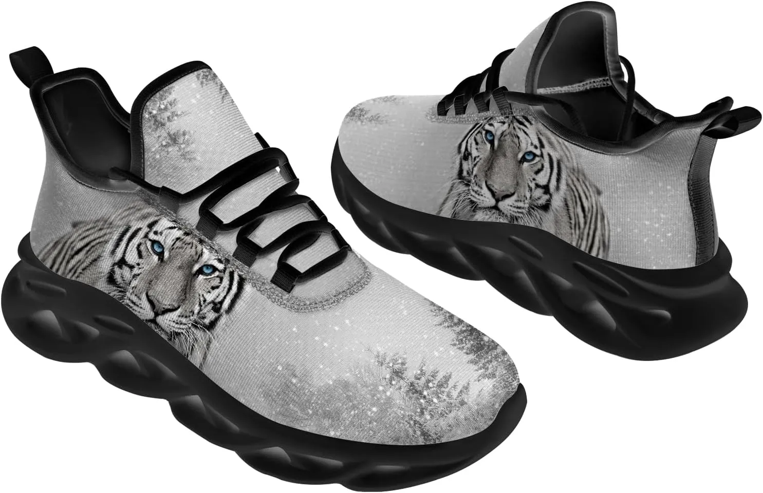 Custom Tiger Sneakers Men Women Running Shoes Add Name Lightweight Walking Tennis Shoes Gifts for Men Women