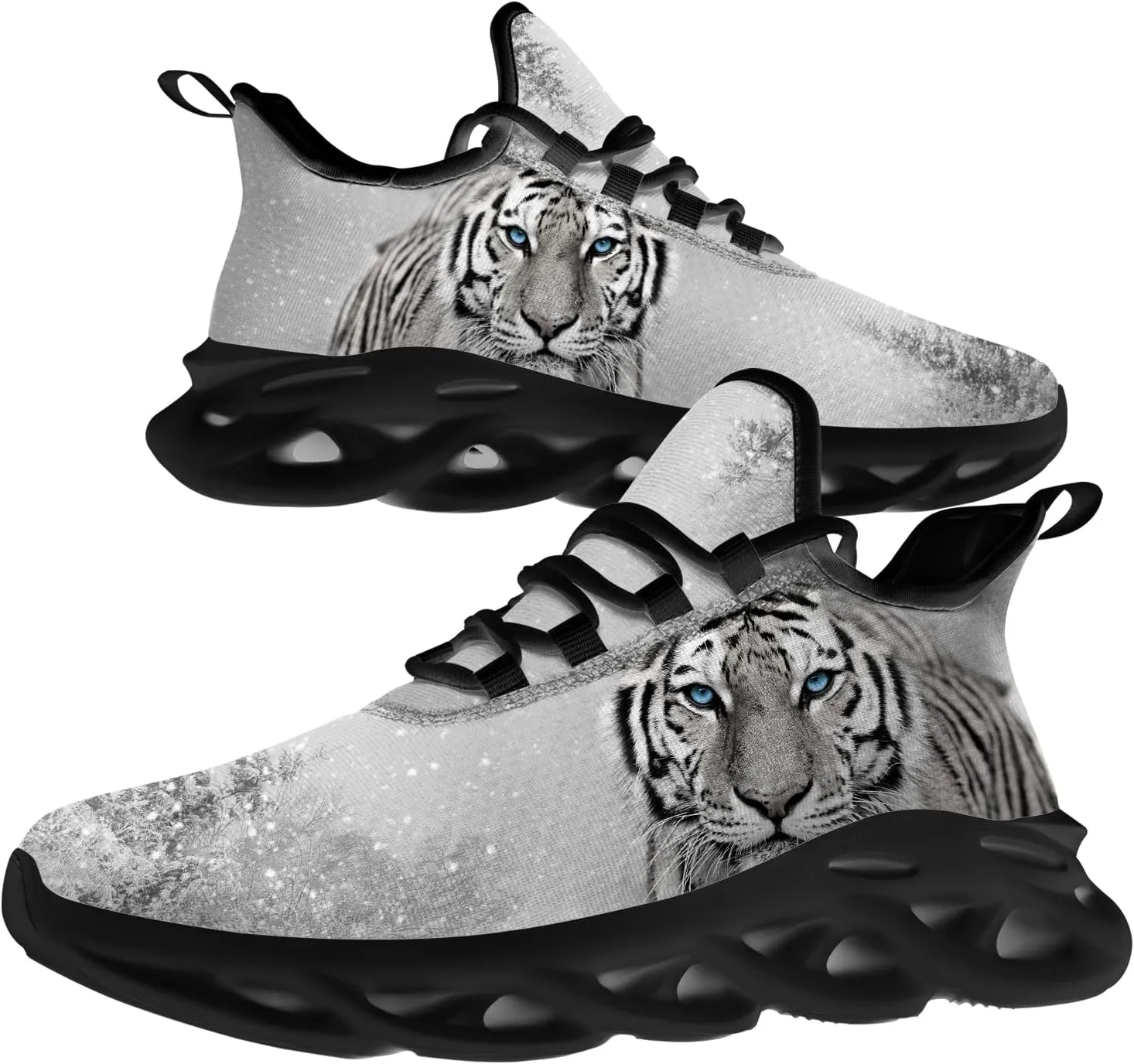 Custom Tiger Sneakers Men Women Running Shoes Add Name Lightweight Walking Tennis Shoes Gifts for Men Women