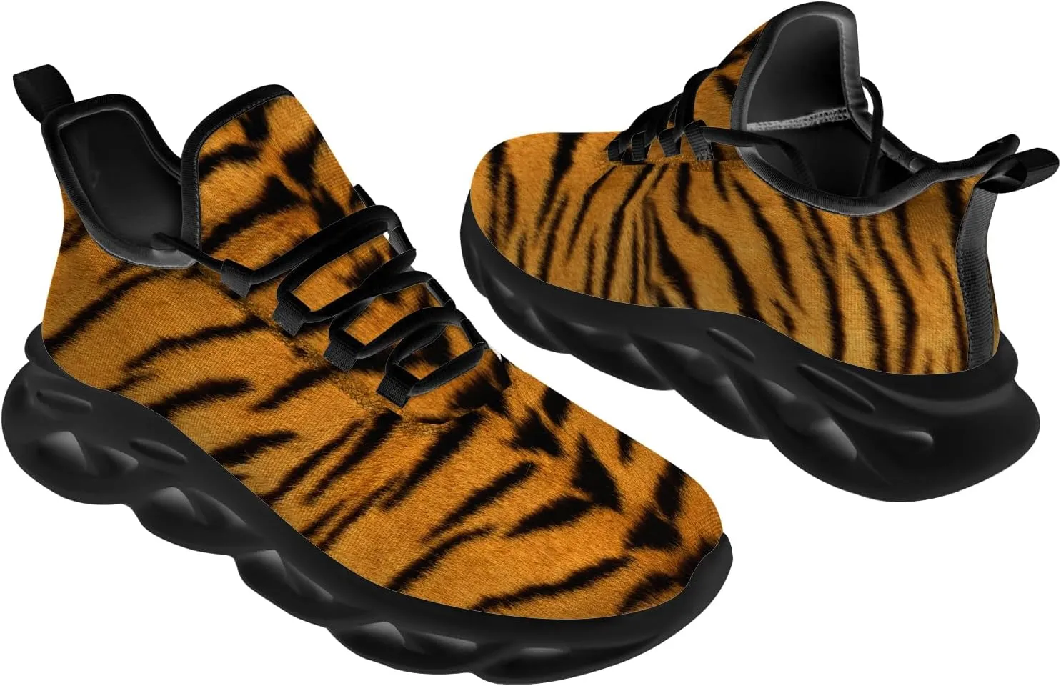 Custom Tiger Sneakers Men Women Running Shoes Add Name Lightweight Walking Tennis Shoes Gifts for Men Women