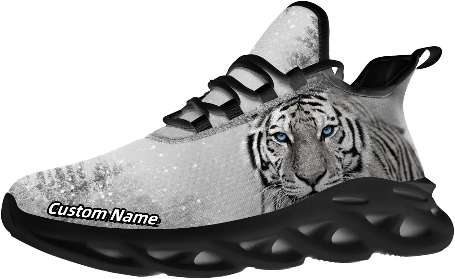 Custom Tiger Sneakers Men Women Running Shoes Add Name Lightweight Walking Tennis Shoes Gifts for Men Women