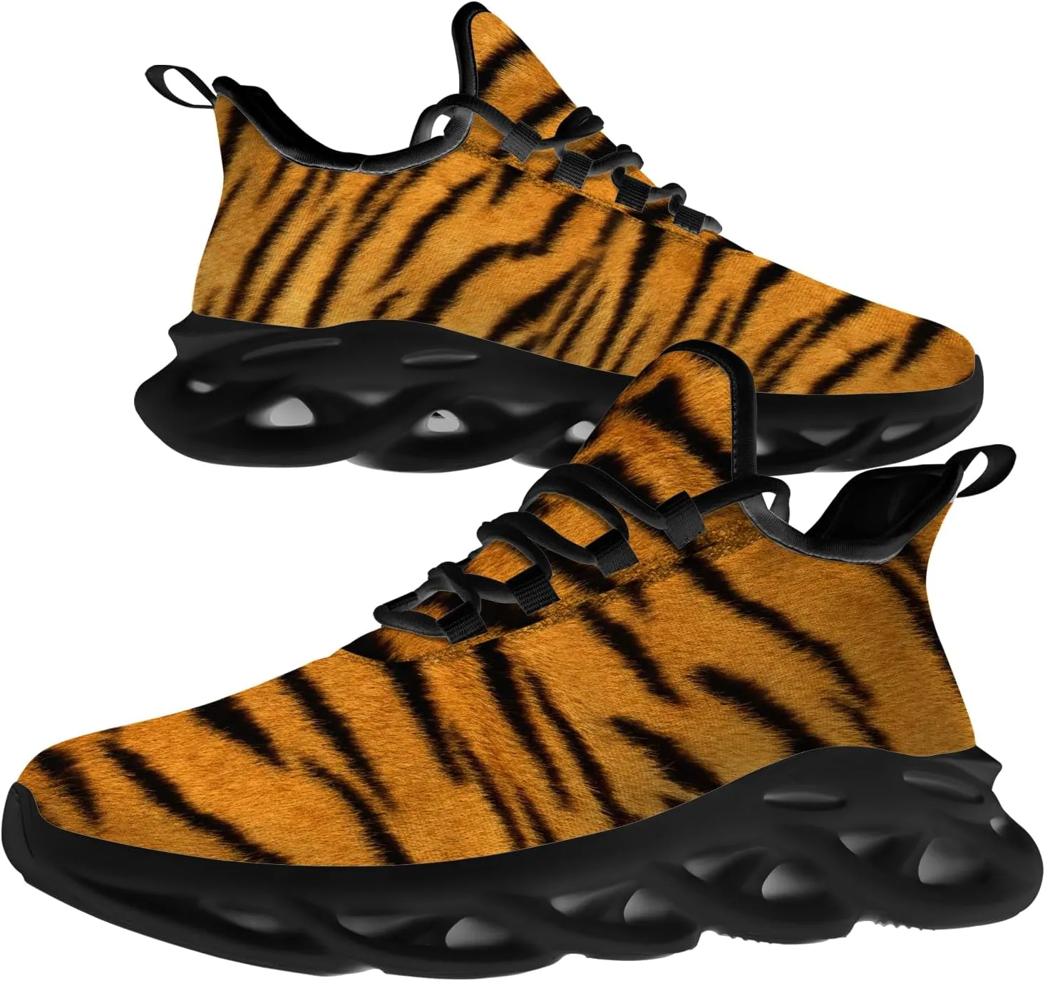 Custom Tiger Sneakers Men Women Running Shoes Add Name Lightweight Walking Tennis Shoes Gifts for Men Women