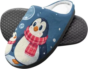 Cute Cartoon Animal Unisex-Child Winter Plush Slip On House Slippers for Boys Girls Warm Flannel Fuzzy Slippers Indoor Household Shoes US Size 9-15