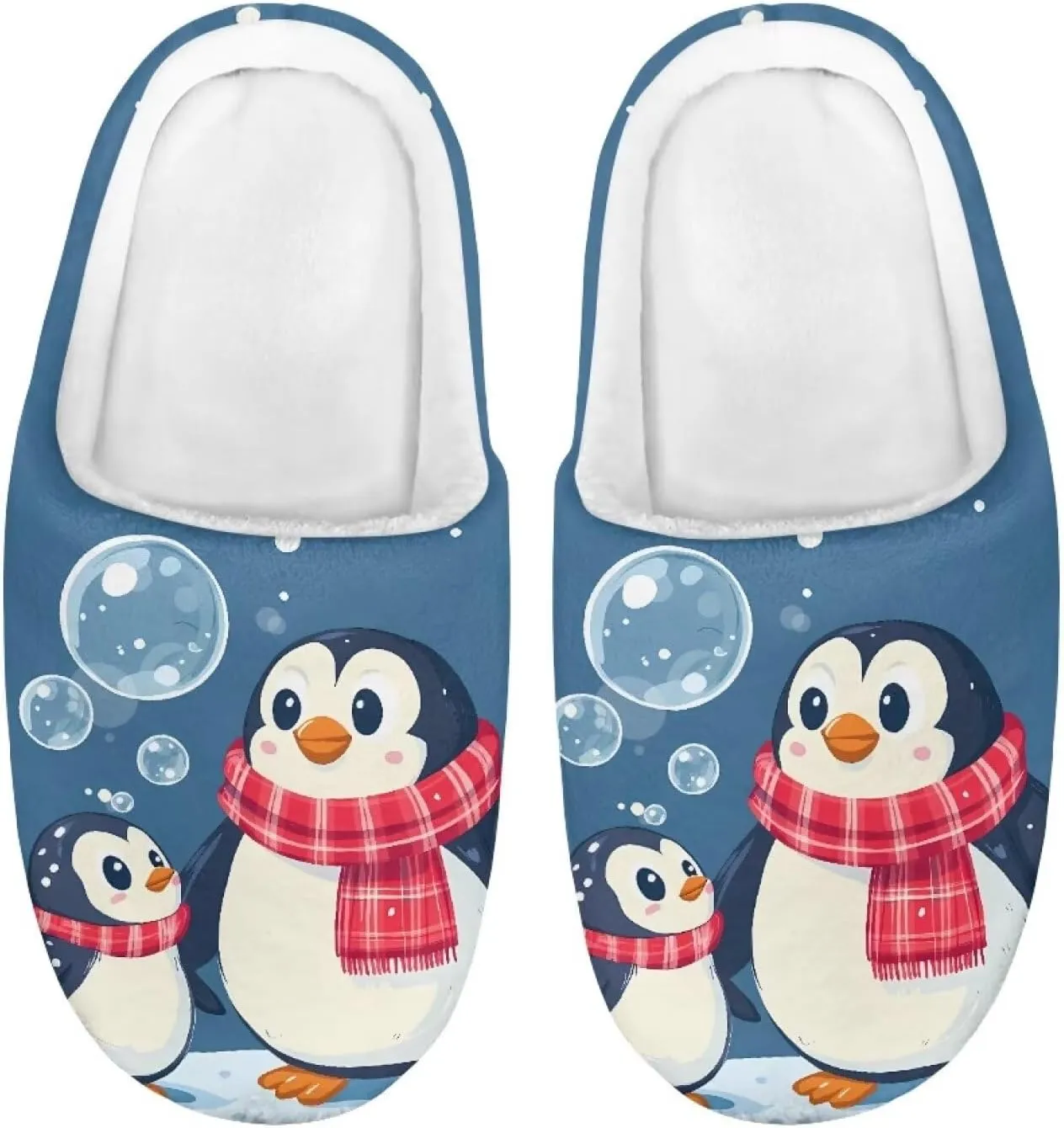 Cute Cartoon Animal Unisex-Child Winter Plush Slip On House Slippers for Boys Girls Warm Flannel Fuzzy Slippers Indoor Household Shoes US Size 9-15