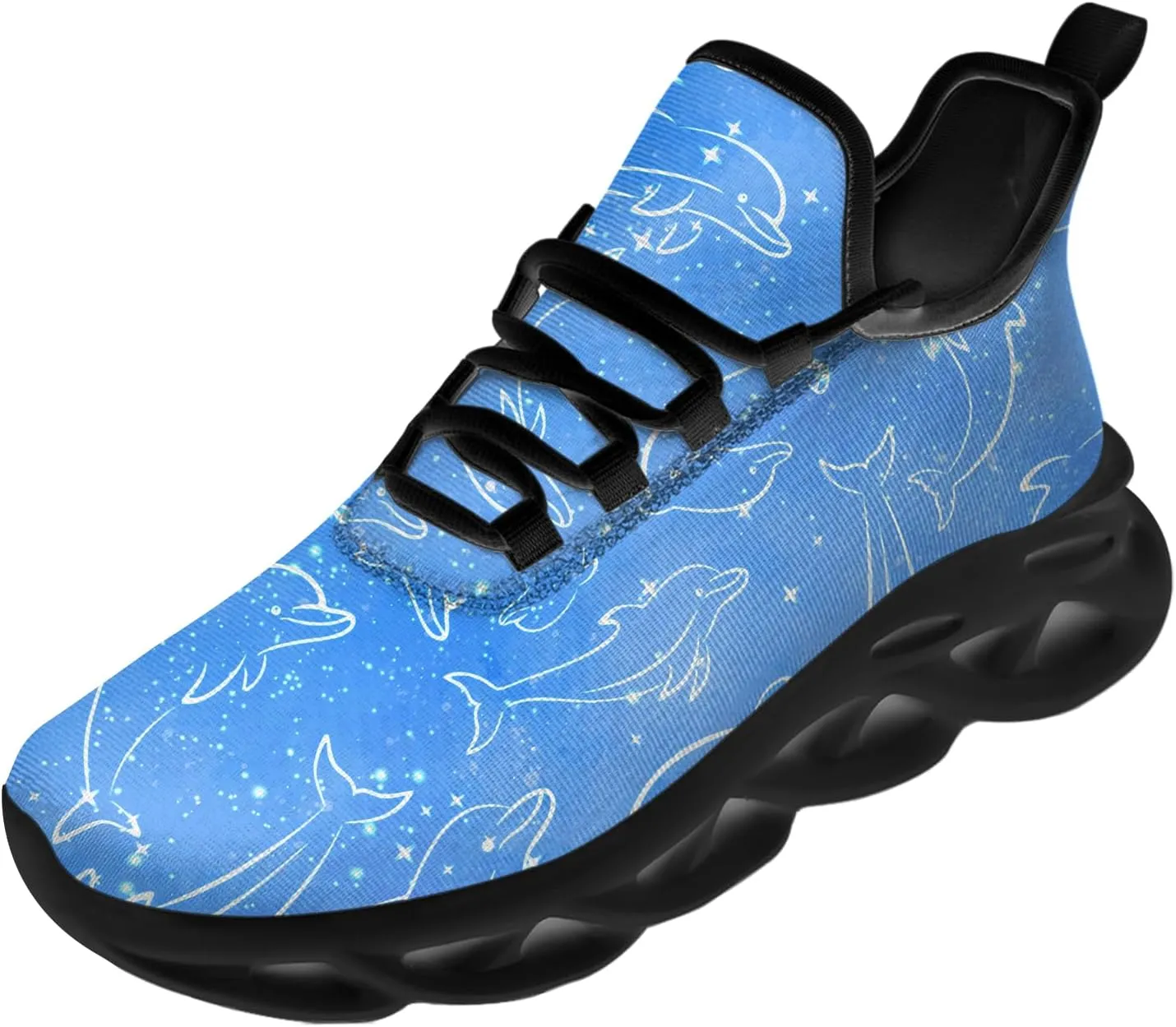 Dolphin Shoes for Women Men Road Running Walking Tennis Breathable Lightweight Sneakers Animal Shoes Gifts for Men Women