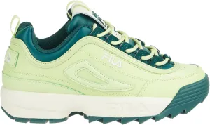 Fila Women's Disruptor II Sneakers, Shadow Lime/Rainforest/Gardenia, 9 Medium