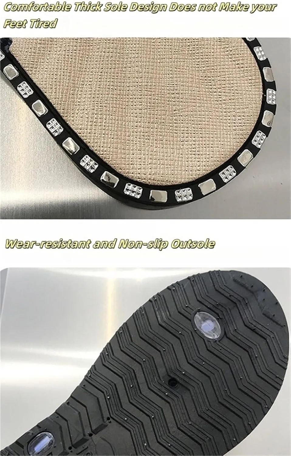 Flip Flops For Women Dressy Rhinestone T-Strap Thong Sandals Flat Flip Flops Slip On Open Toe For Ndoor Outdoor Daily
