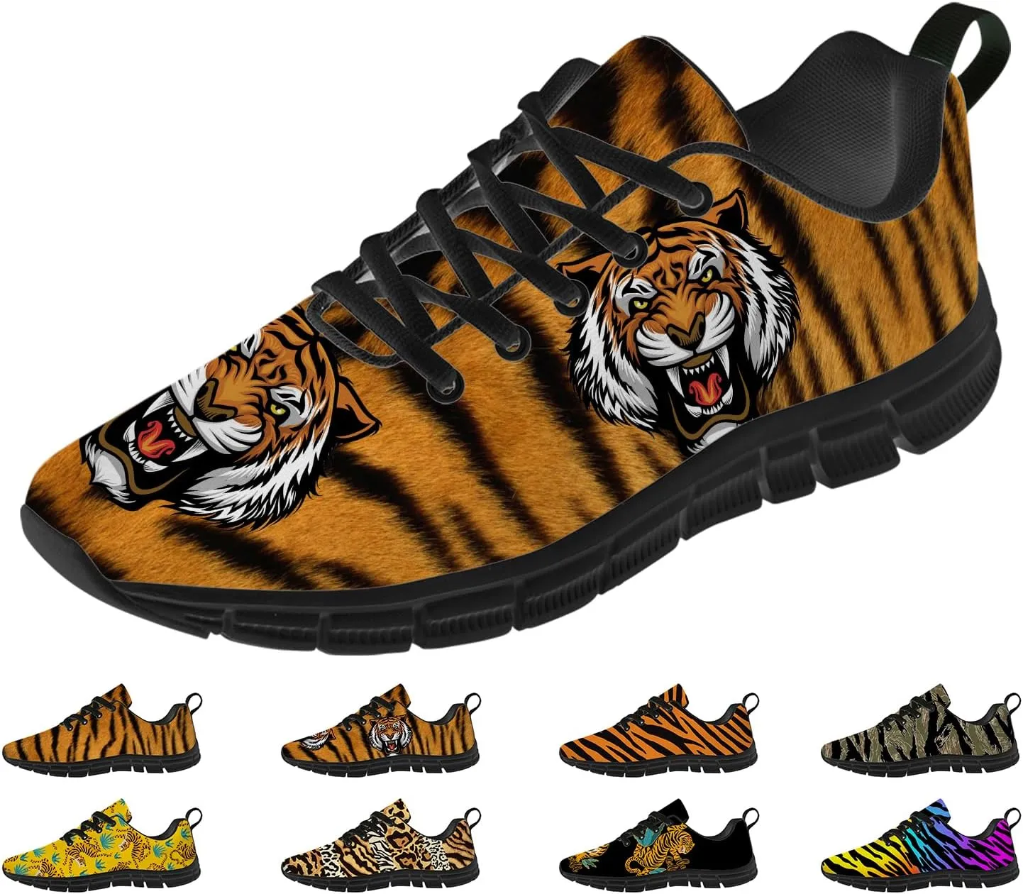 Funny Tiger Shoes for Women Men Tennis Shoes Lightweight Athletic Gym Running Sneakers Tiger Lovers Gifts for Him Her