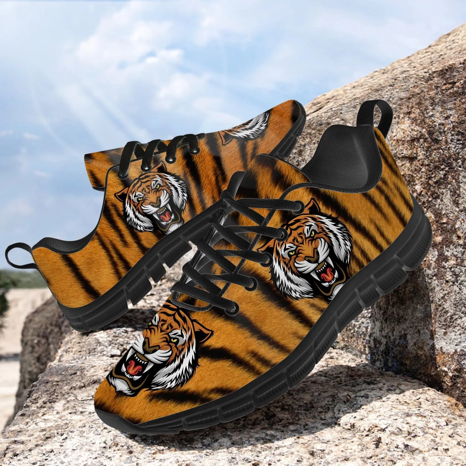 Funny Tiger Shoes for Women Men Tennis Shoes Lightweight Athletic Gym Running Sneakers Tiger Lovers Gifts for Him Her