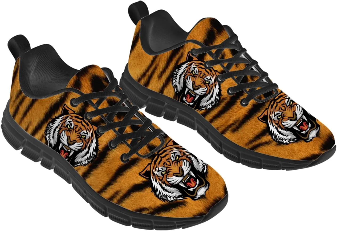 Funny Tiger Shoes for Women Men Tennis Shoes Lightweight Athletic Gym Running Sneakers Tiger Lovers Gifts for Him Her