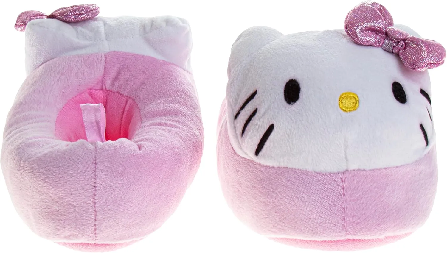 Josmo Sanrio Hello Kitty Slippers for Girls - Kitty Cat Slipper indoor cute house shoes plush fuzzy sandals (sizes: 5-10 Toddlers / 11-13 Little kids / 2-5 Big Kids)