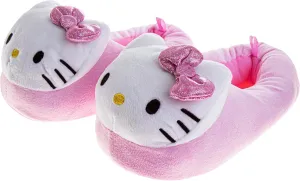 Josmo Sanrio Hello Kitty Slippers for Girls - Kitty Cat Slipper indoor cute house shoes plush fuzzy sandals (sizes: 5-10 Toddlers / 11-13 Little kids / 2-5 Big Kids)