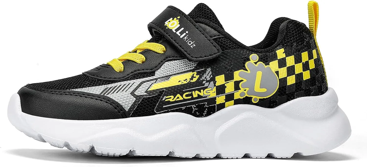 LOLLi kidz Boys Girls Shoes Kids Sneakers Athletic Tennis Shoes Lightweight Breathable Running Shoes