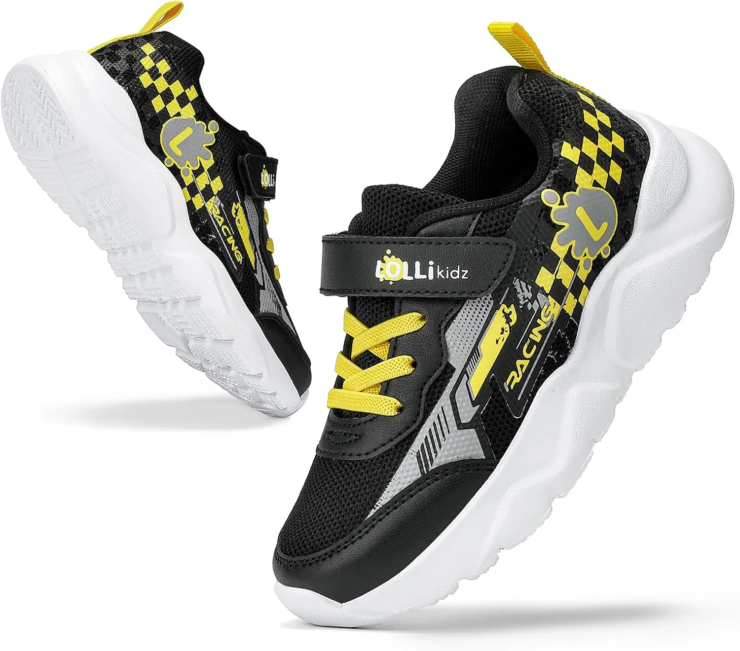 LOLLi kidz Boys Girls Shoes Kids Sneakers Athletic Tennis Shoes Lightweight Breathable Running Shoes