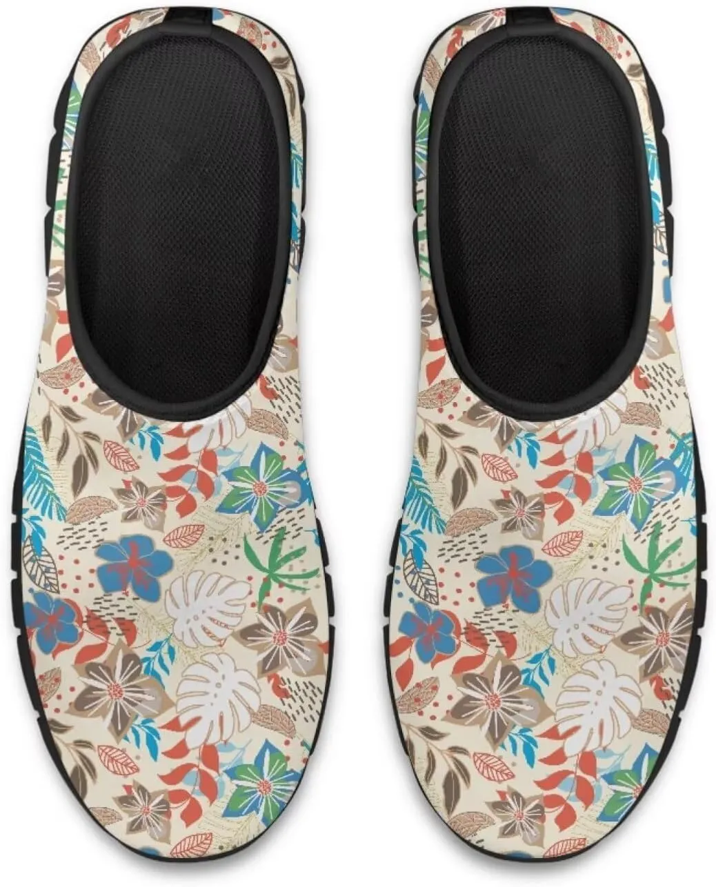 Low-Cut Flowers Pattern Casual Sneakers Women - Polyester Fabric Walking | Columbia Tennis Shoes