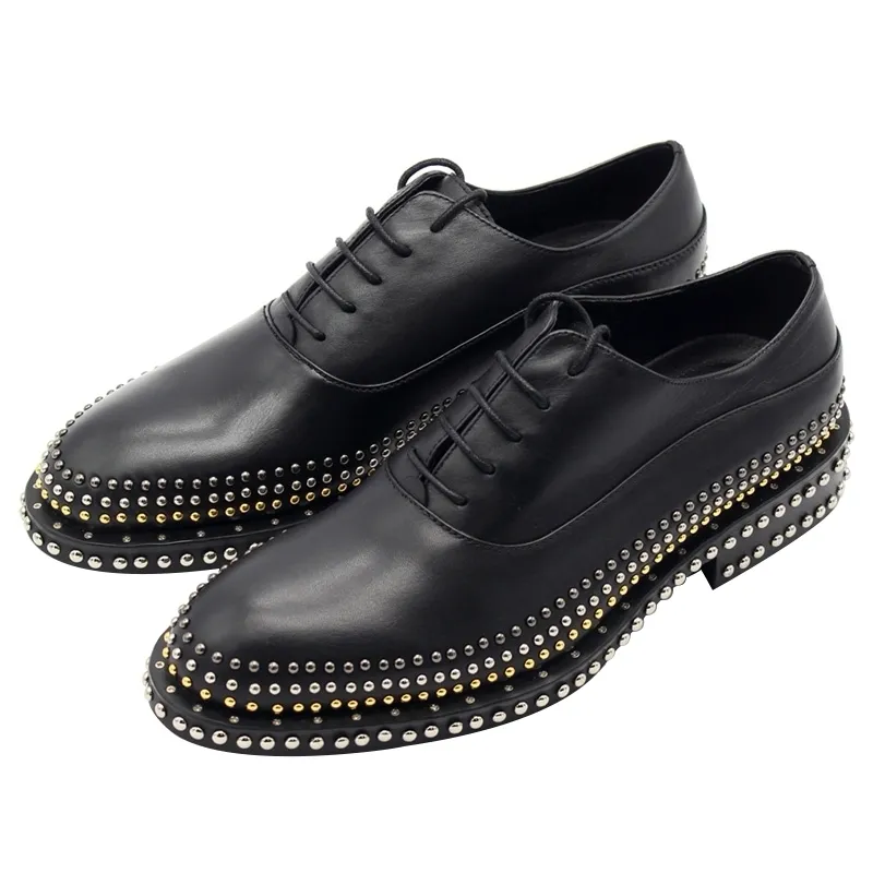 Matte Studded Loafers