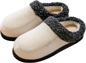 Men House Leather Slippers Non Slip Cotton Linen Indoor and Outdoor Home Slipper Sandals Open Toe Anti Scuffs Slipper