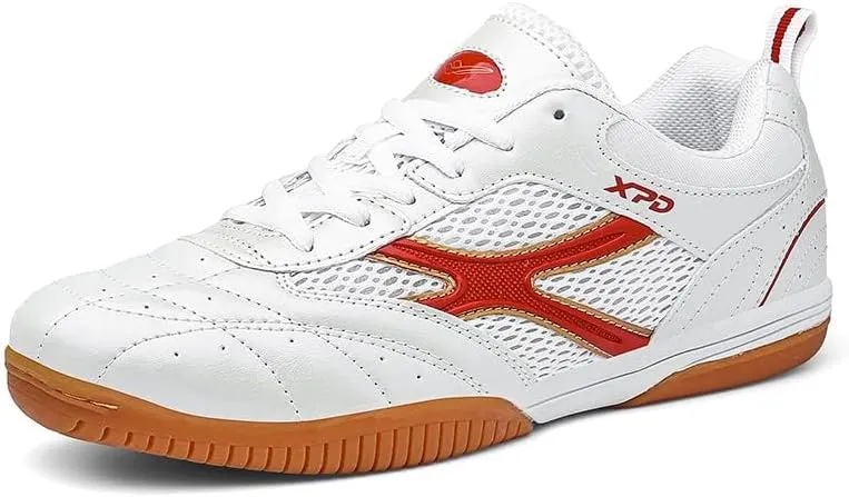 Mens Badminton Sneakers, Lace Up Pickleball Volleyball Trainers Lightweight Non-Slip Tennis Squash Court Shoes