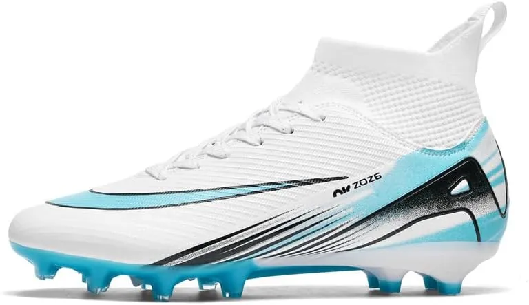 Men's Soccer Cleats Football Shoes High-Tops Non-Slip Spikes Indoor Outdoor Firm Ground Turf Sports Athletic Combat Boots Shoes Size 4.5-11