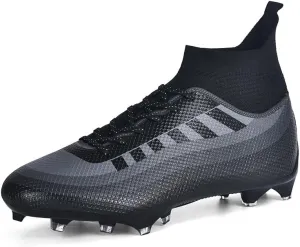 Men's Soccer Cleats Football Shoes High-Tops Non-Slip Spikes Indoor Outdoor Firm Ground Turf Sports Athletic Combat Boots Shoes Size 4.5-12