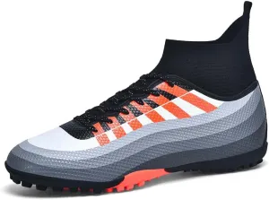 Men's Soccer Cleats Football Shoes High-Tops Non-Slip Spikes Indoor Outdoor Firm Ground Turf Sports Athletic Combat Boots Shoes Size 4.5-12