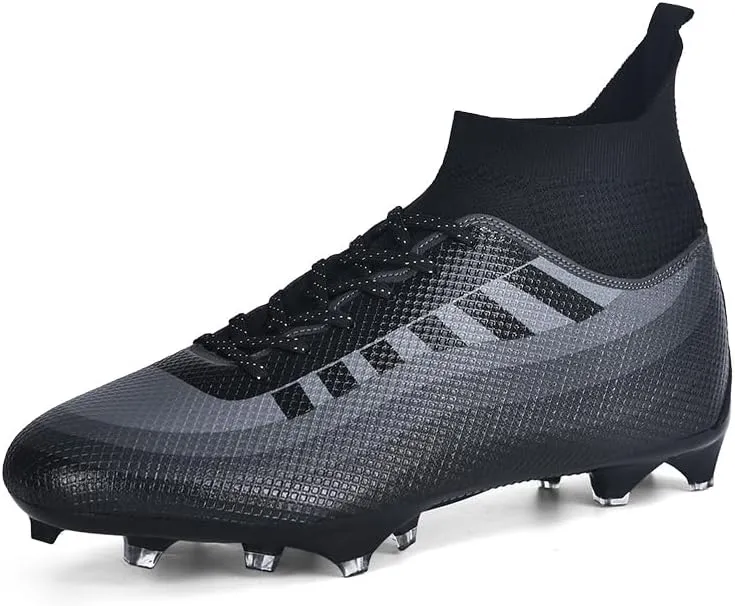 Men's Soccer Cleats Football Shoes High-Tops Non-Slip Spikes Indoor Outdoor Firm Ground Turf Sports Athletic Combat Boots Shoes Size 4.5-12