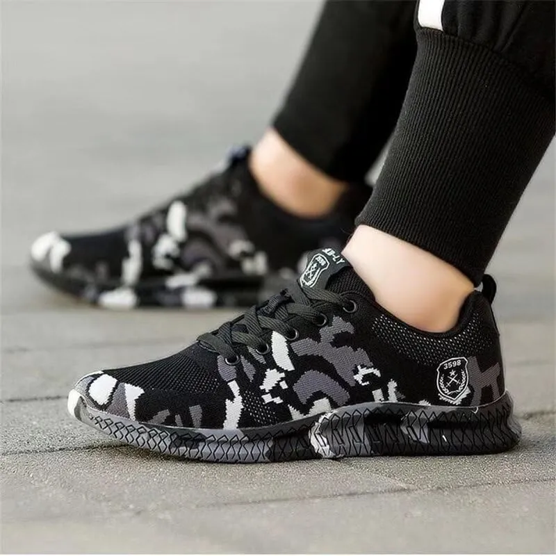 Men's Women's Camo Non Slip Walking Sneakers for Sport Trekking Hiking