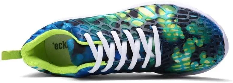 Mens Womens Mixed Color Fashion Lightweight Walking Sneakers for Sport