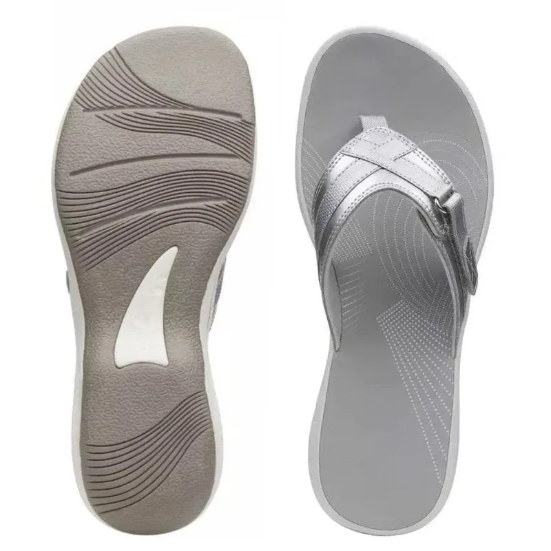 OCW Orthopedic Sandals For Women Breathable Buckle Arch Support Flip-flops Colorful Summer