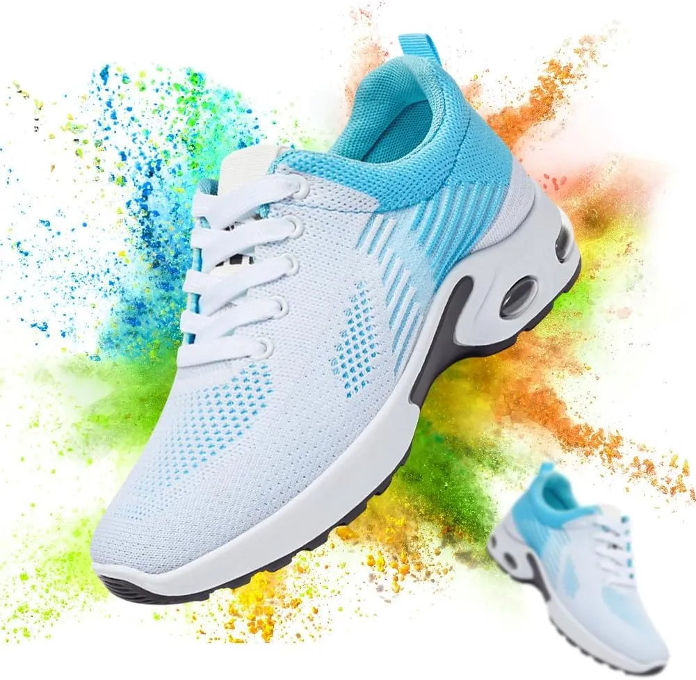 Padgene Womens Sneakers Air Cushion Running Shoes Lightweight Tennis Walking Shoes Mesh Breathable Gym Work Fashion Sneakers Athletic Comfortable Casual