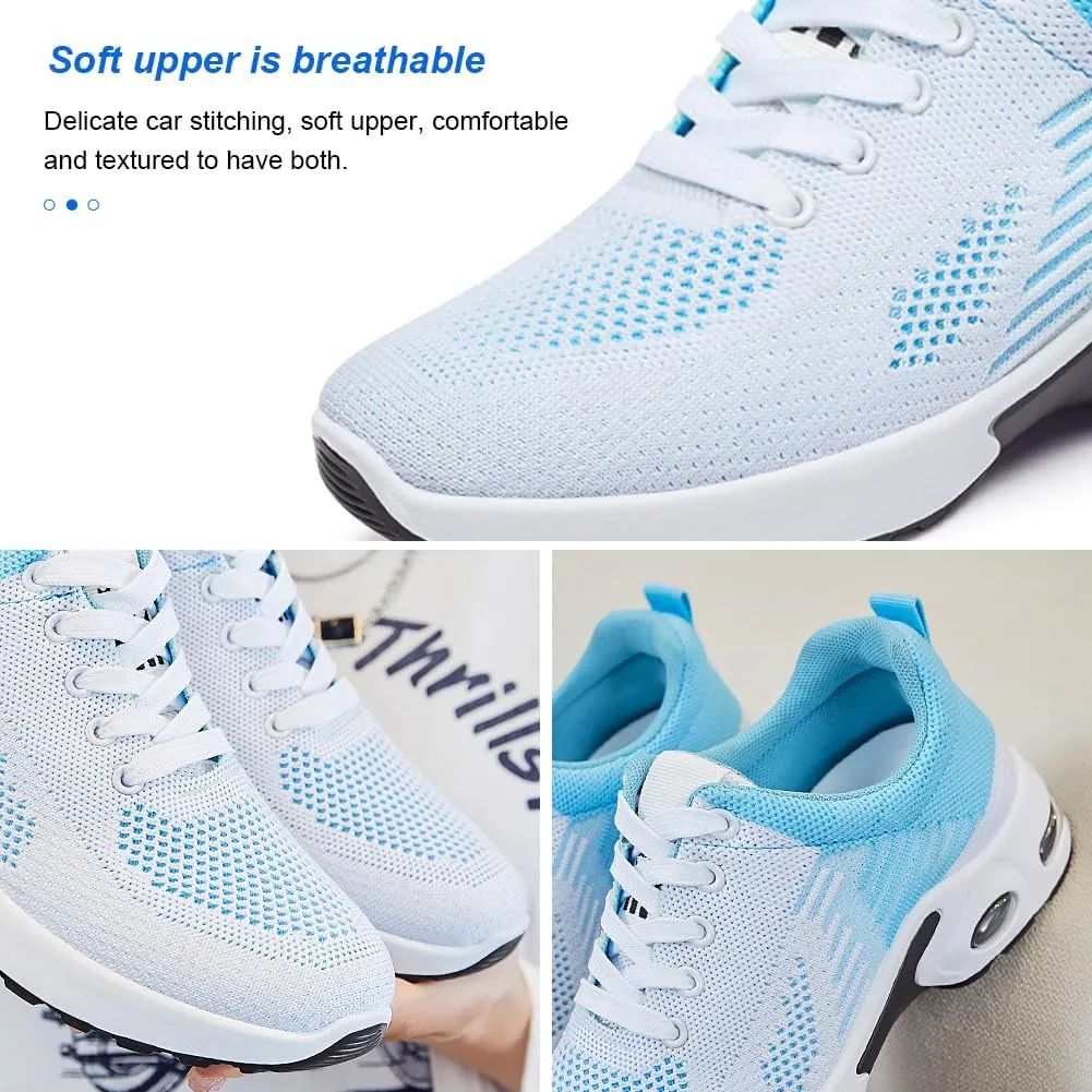 Padgene Womens Sneakers Air Cushion Running Shoes Lightweight Tennis Walking Shoes Mesh Breathable Gym Work Fashion Sneakers Athletic Comfortable Casual
