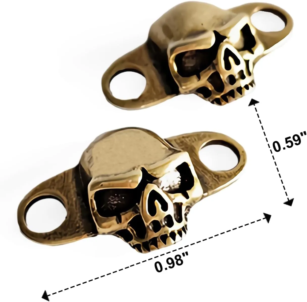 Shoe lace Charms Shoelace Buckle, Fashion Metal Skull Shoelaces Charms Decorations for Sneakers Boots Casual Shoes Accessory