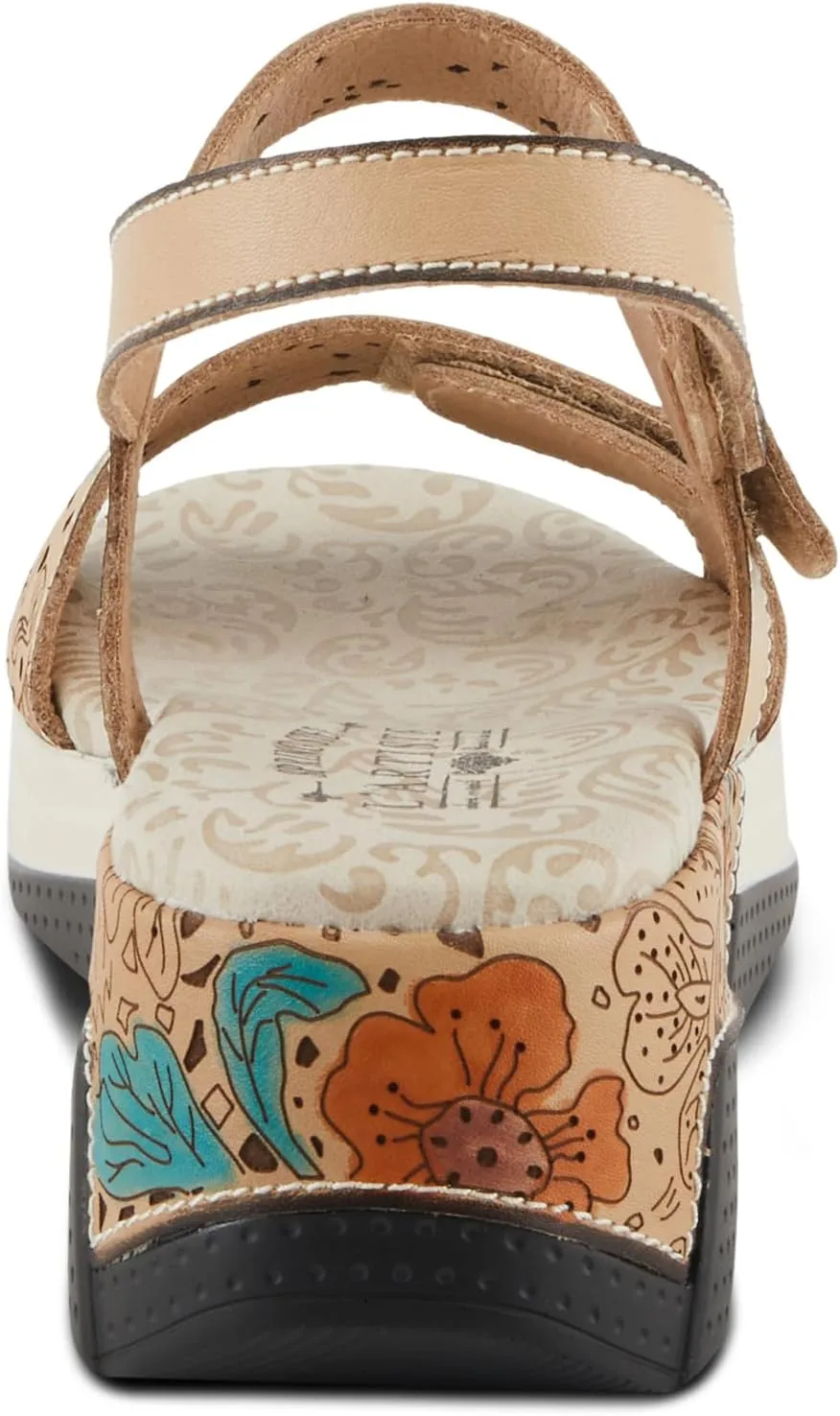 Spring Step L'Artiste Women's CAITLINA - Hand-Painted Floral Athleisure Sandals for Women