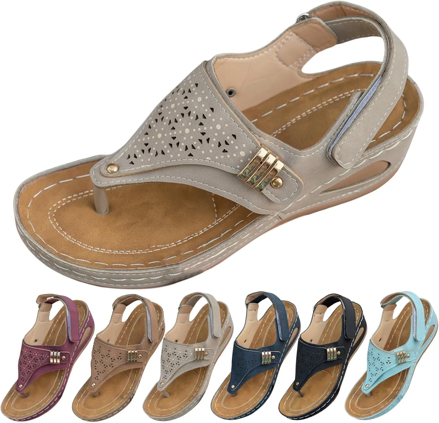 Summer Sandals for Women 2025 Trendy Comfortable Walking Cute Sandals Casual Beach Vacation Shoes for Women