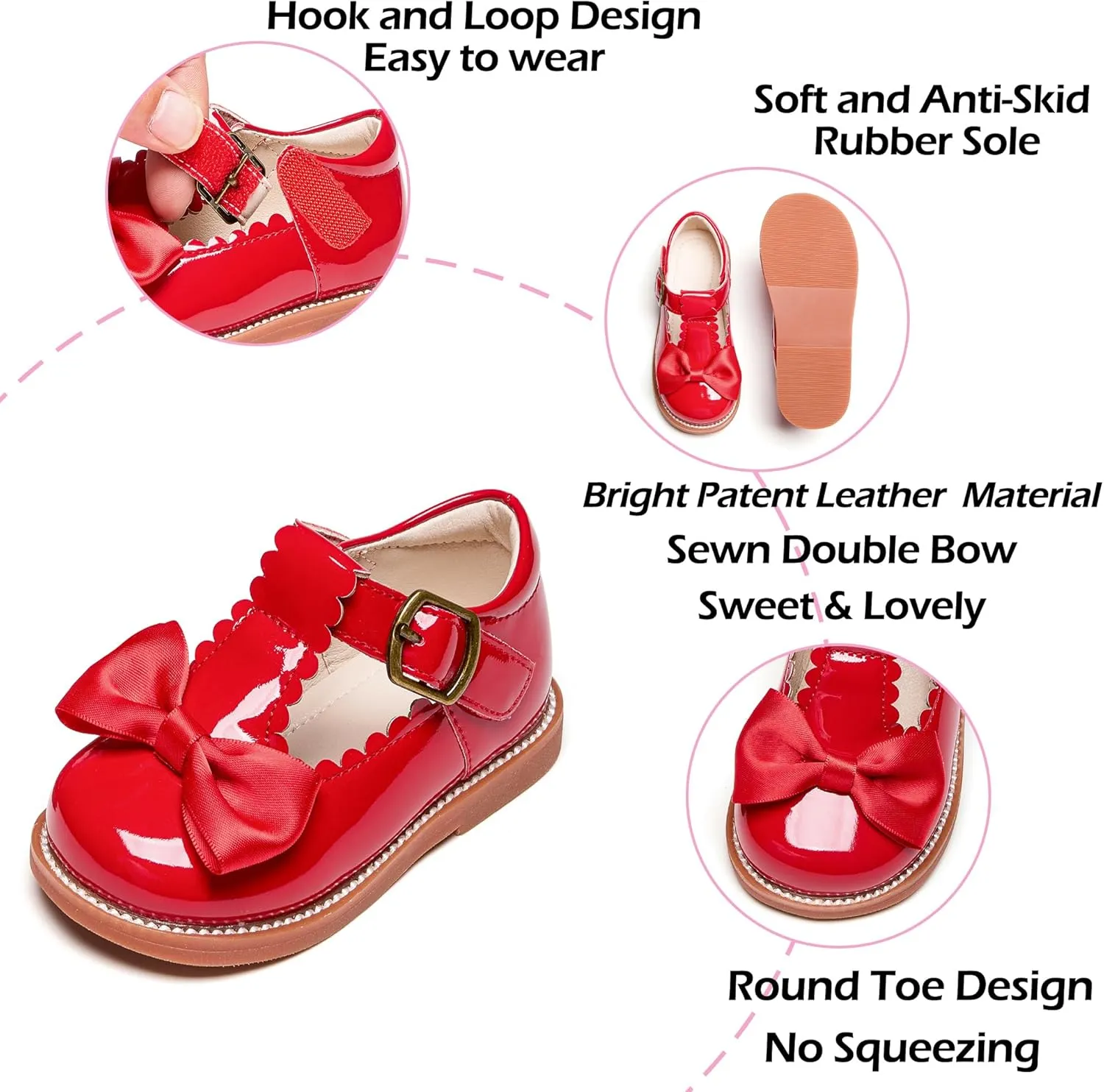 Toddler Girl Mary Jane Dress Oxford Shoes-Little Girl School Uniform Shoes for Wedding Party