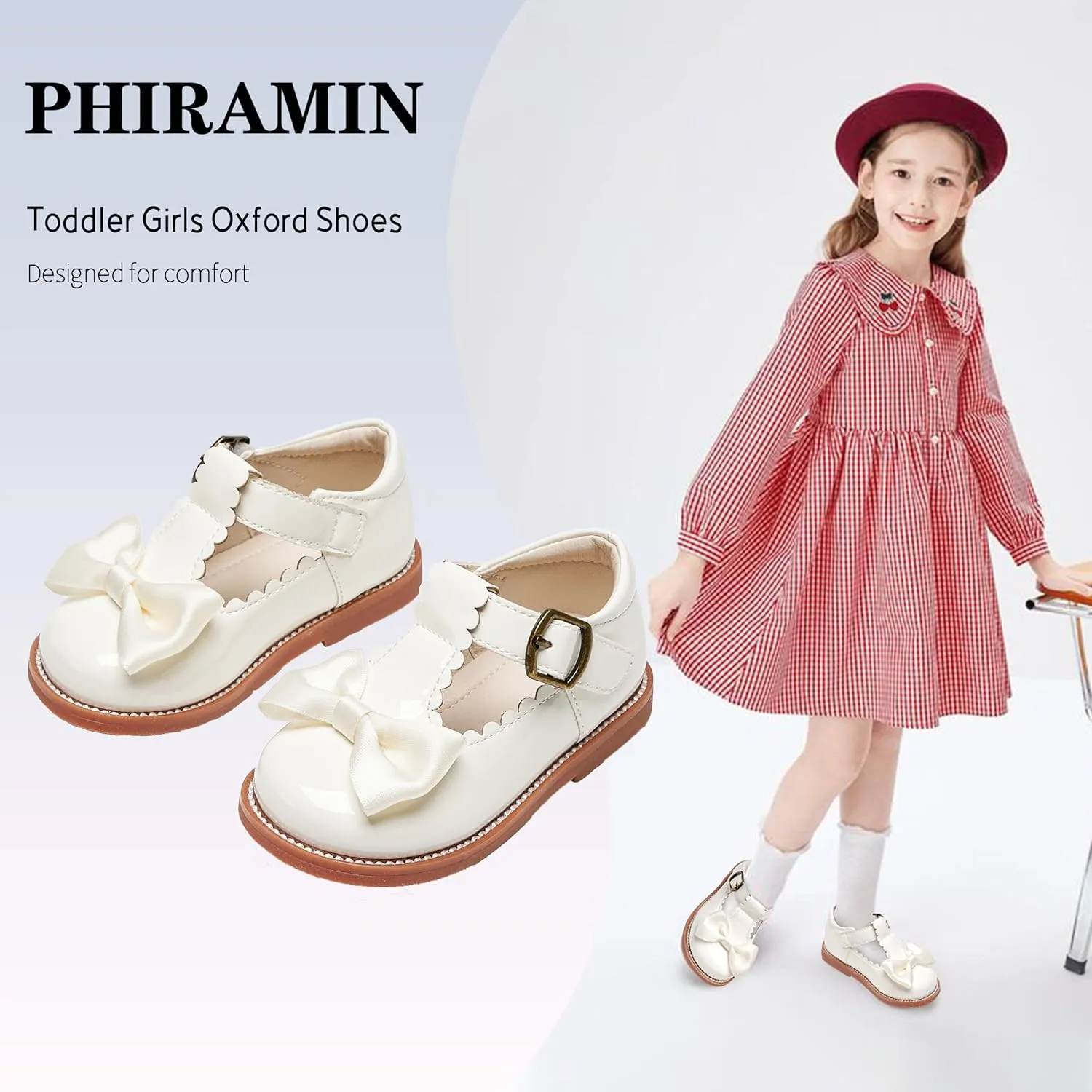 Toddler Girl Mary Jane Dress Oxford Shoes-Little Girl School Uniform Shoes for Wedding Party