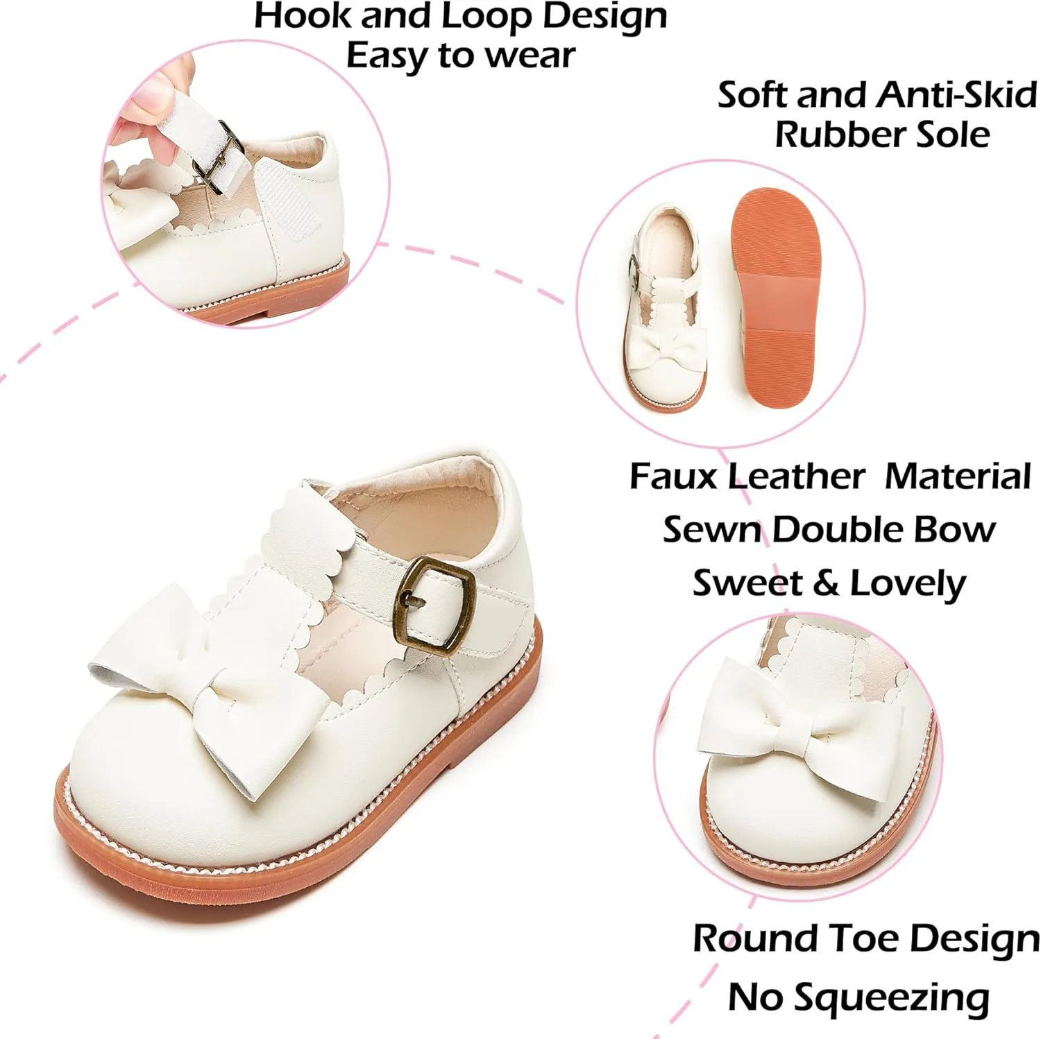 Toddler Girl Mary Jane Dress Oxford Shoes-Little Girl School Uniform Shoes for Wedding Party