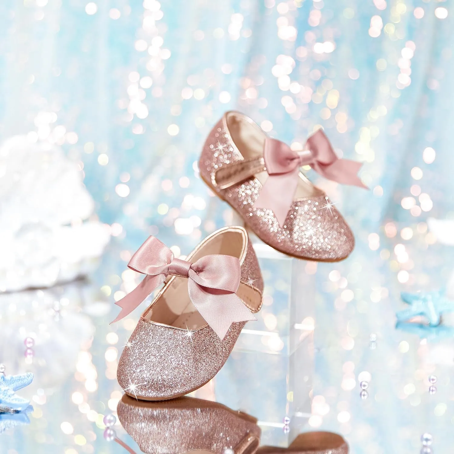 Tollder Girl Dress Shoes - Little Girl Ballet Flats for Wedding Party