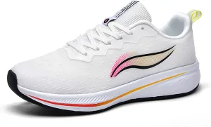 Unisex Sports Running Shoes Lightweight Breathable Sneakers Non-Slip Cushioning Racing Tennis Fitness Casual Sneakers Street Personalized Fluorescent Casual Walking Shoes