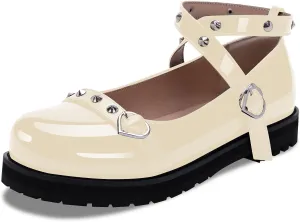 Women's Mary Janes Flats Platform Heels Ankle Strap Strappy Goth Shoes