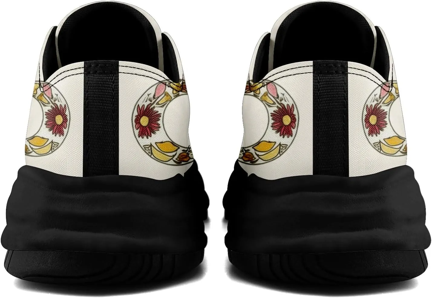 Women's Moon Sun Star Canvas Sneakers Men's Artistic Low-Top Casual Shoes Comfortable Unisex Lightweight Footwear