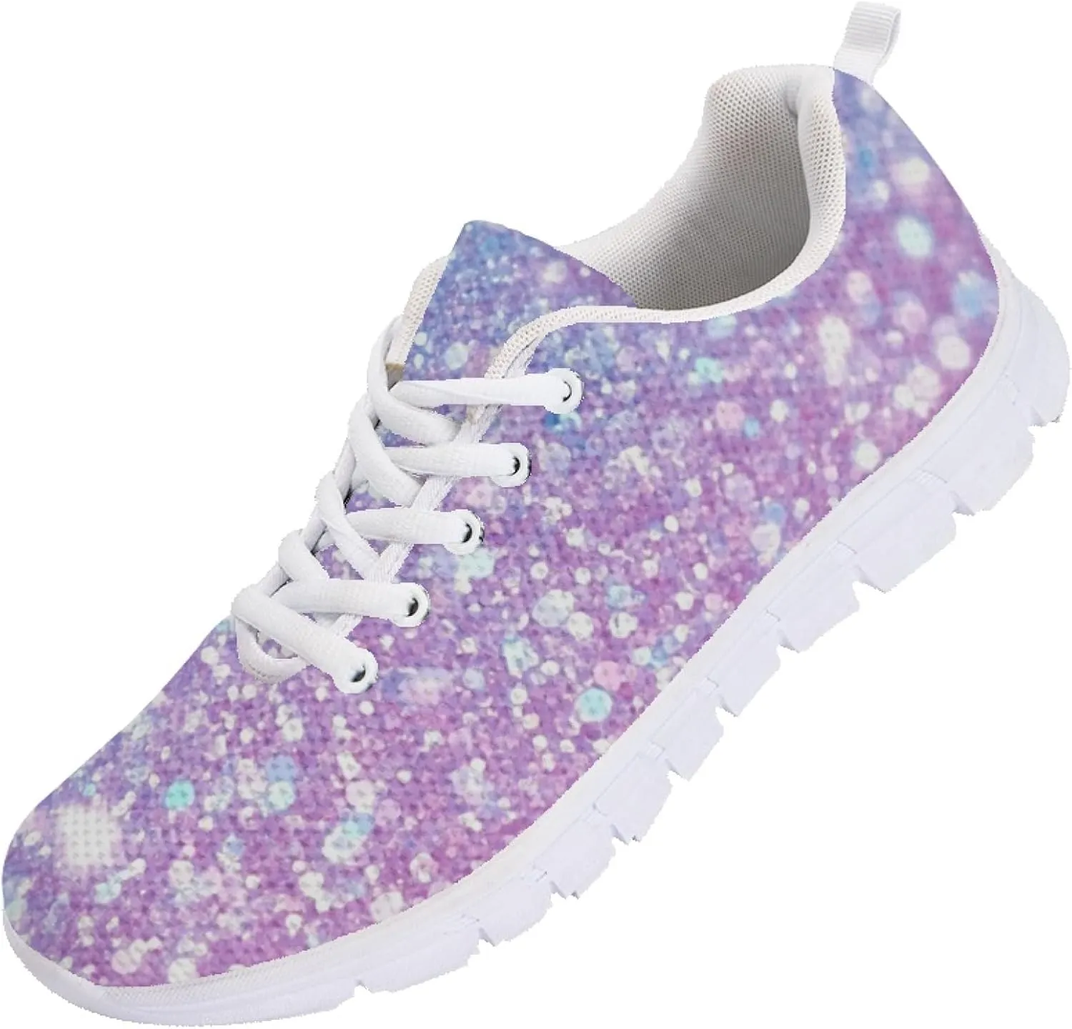 Womens Sports Trainer Shoes Girls Running Causal Travel Sneakers Outdoor Walking Low Heel Lace up Breathable Lightweight Shoe