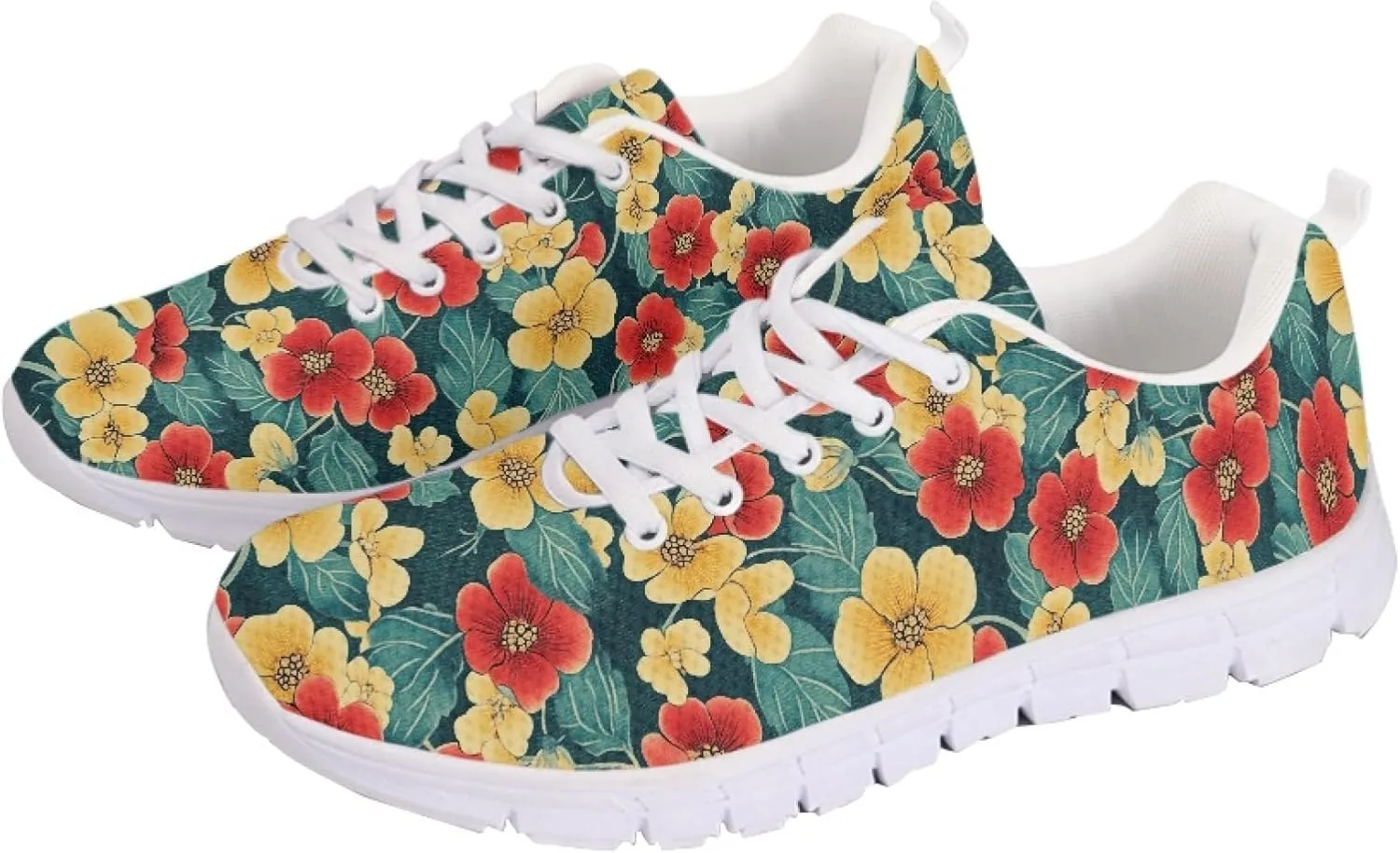 Womens Sports Trainer Shoes Girls Running Causal Travel Sneakers Outdoor Walking Low Heel Lace up Breathable Lightweight Shoe