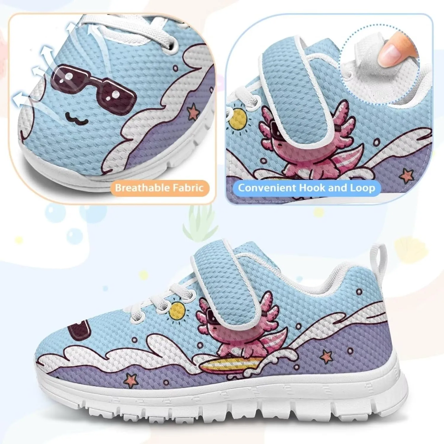 YEXIATODO Boys' Girls' Shoes Lightweight Slip On Casual Running Shoes Breathable Athletic Shoes Sneakers Size 13-2.5 Kids